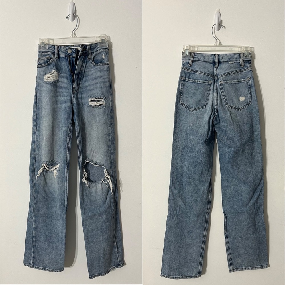 Pacsun 90’s Ripped Boyfriend Jeans Medium Wash
